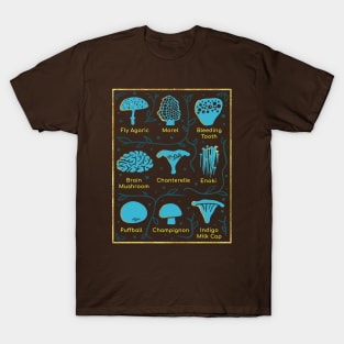 Types of Mushrooms T-Shirt